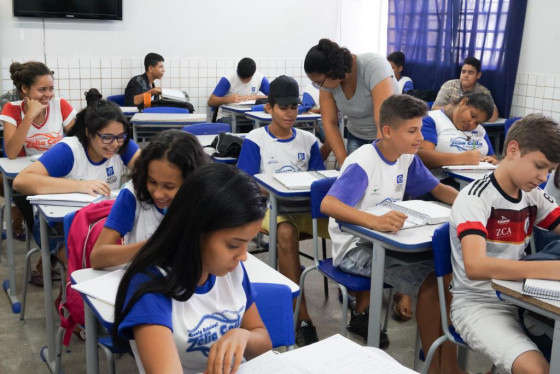 Alunos em sala de aula