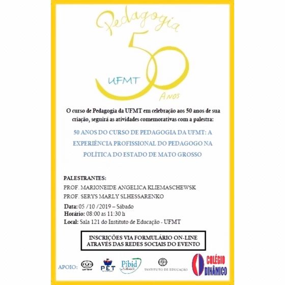 evento 50 anos pedagogia