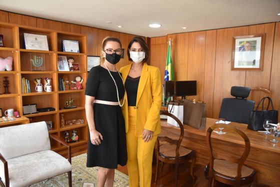 Virginia Mendes e Michelle Bolsonaro