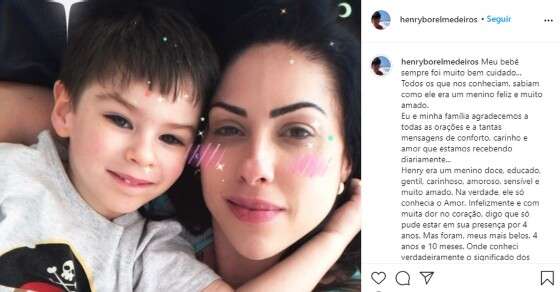 Monique Medeiros e o filho, Henry Borel
