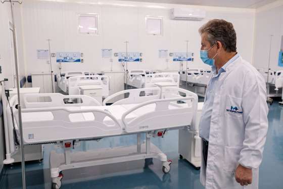 Mauro Mendes no hospital