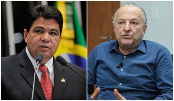Da esquerda para direita: Cidinho Santos (PSL) e Otaviano Pivetta (sem partido). 