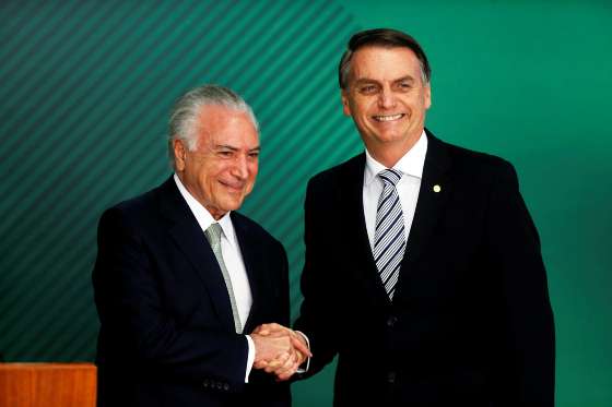 Michel Temer e Jair Bolsonaro 