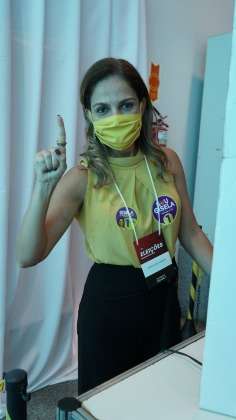 A advogada Gisela Cardoso, da chapa 1