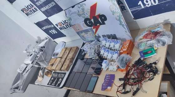 Produtos apreendidos PMMT
