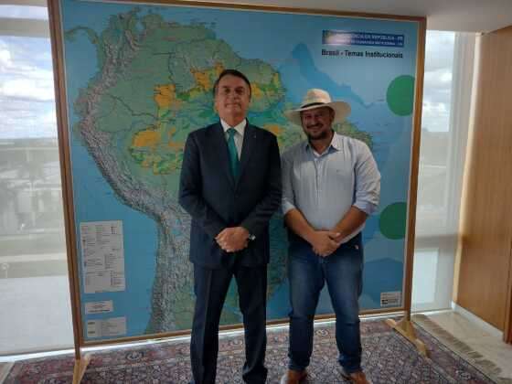 Gilberto Cattani e Jair Bolsonaro