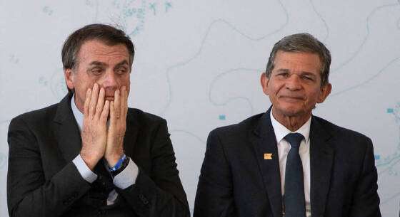 Bolsonaro e Joaquim Silva e Luna: incômodo com a política de preços da Petrobras