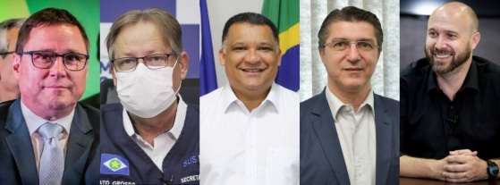 Quatro secretários informaram que vão disputar as eleições deste ano, menos Mauro Carvalho (à esquerda)