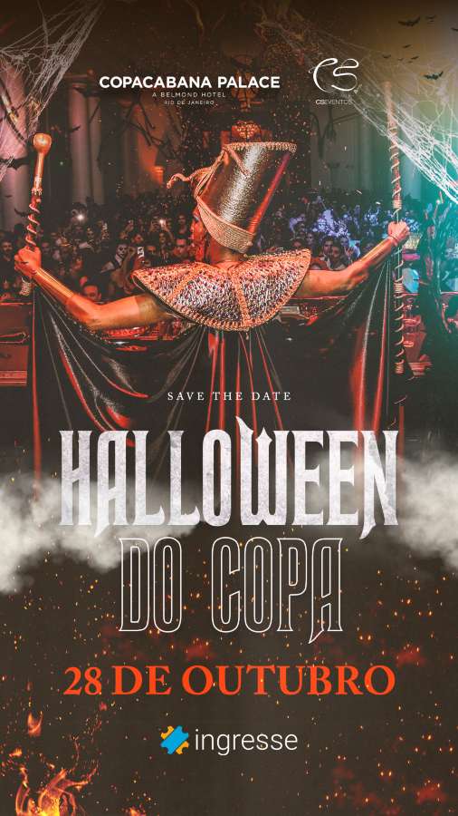 Para vestir a fantasia: festas de Halloween dão prêmios como hospedagem no  Copacabana Palace e R$ 1 mil