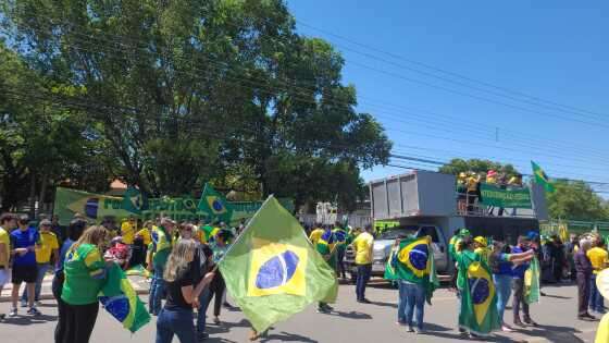 Bolsonaristas manifestando 