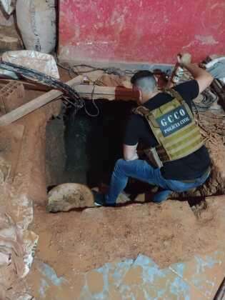 Túnel descoberto em residência próxima a PCE em setembro do ano passado seria usado para fuga em massa.