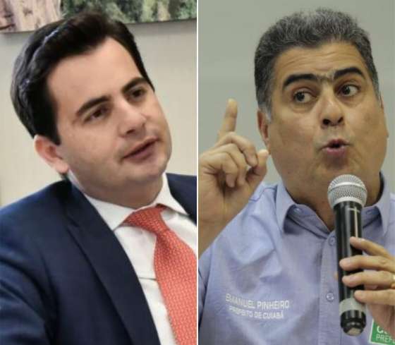 O deputado Fábio Garcia (à esq.) e o prefeito de Cuiabá, Emanuel Pinheiro.