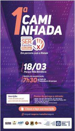 Cartaz da caminhada Ser Mulher