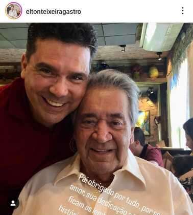 Zoroastro ao lado do filho, o médico Elton Teixeira