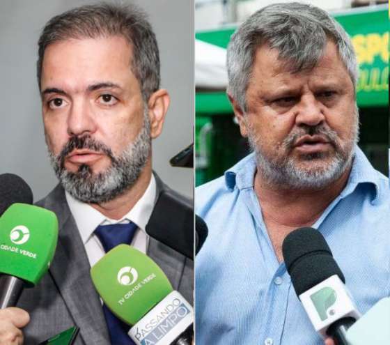 O deputado estadual Paulo Araújo (PP) e o vice-prefeito de Cuiabá, José Roberto Stopa (PV).