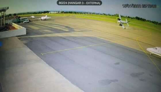 Acidente com avião no hangar do Grupo Bom Futuro