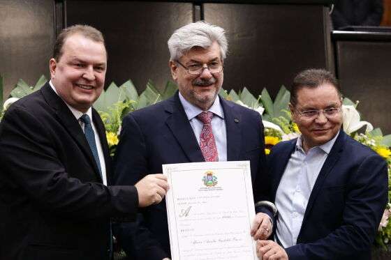 Max Russi, ministro Marco Aurélio Buzzi e Eduardo Botelho