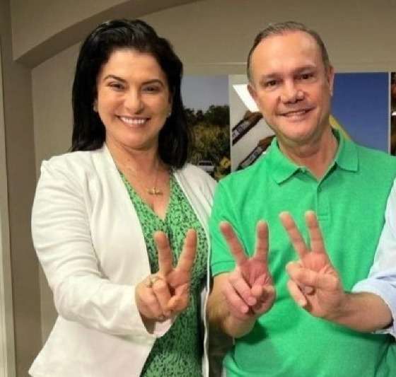 O senador Wellington Fagundes e a ex-prefeita de Sinop, Rosana Martinelli.