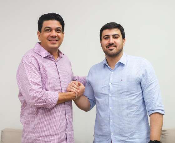 Kalil Baracat, prefeito de Várzea Grande, e o deputado Emanuelzinho Pinheiro.