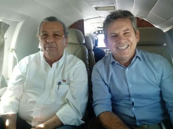 O senador Jayme Campos e o governador de MT, Mauro Mendes.
