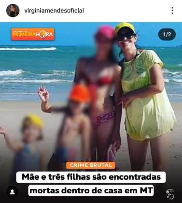 Postagem de Virginia chacina em Sinop