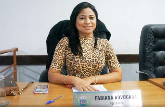 A vereadora de Chapada dos Guimarães, Fabiana Nascimento.