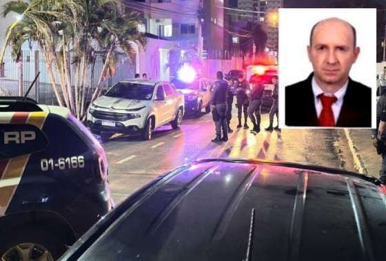 No detalhe, o advogado Roberto Zampieri, vítima de assassinato no bairro Bosque da Saúde, em Cuiabá.