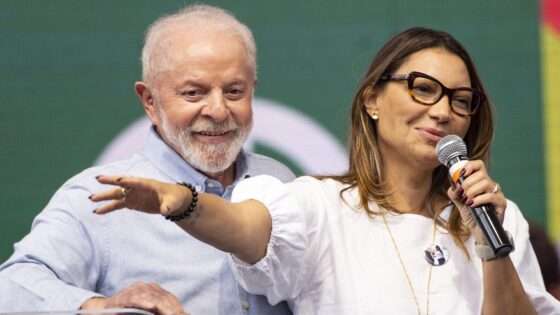 O presidente Lula e a primeira-dama Janja Lula da Silva.