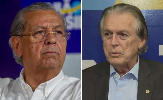 O senador mato-grossense Jayme Campos e o presidente nacional do União Brasil, Luciano Bivar.