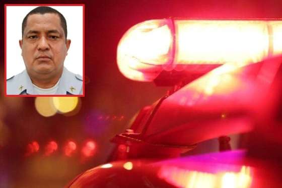 No detalhe, o 1º sargento da PM, Odenil Alves Pedroso, assassinado em 28 de maio.