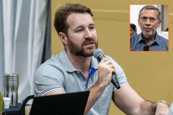 O juiz Jean Garcia de Freitas Bezerra. No detalhe, o bicheiro João Arcanjo Ribeiro.