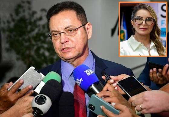 O deputado Eduardo Botelho e a primeira-dama de MT, Virginia Mendes (no detalhe).