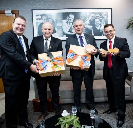 Max e Botelho recebem embaixador de Israel e ressaltam potencial agropecuário de MT