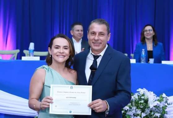 O prefeito eleito de Sorriso, Alei Fernandes e a futura primeira-dama de Sorriso, Mara Fernandes.