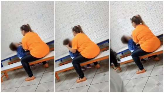 Dona de creche particular é gravada dando tapas no rosto de menino de 2 anos