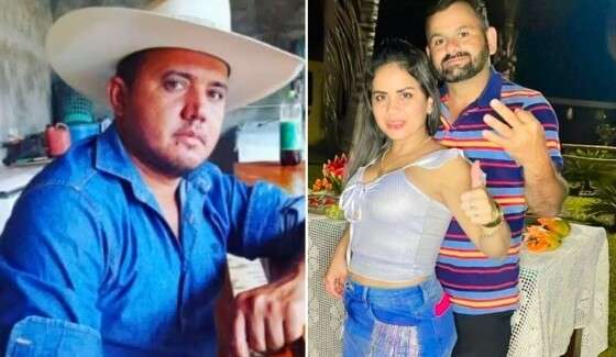 O criminoso Cleuco Gomes e suas vítimas, o casal Romildo Borges Martins e Crislene Aparecida Alves.
