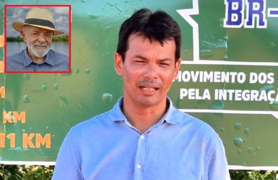 Ao centro, o prefeito de São José do Xingu, Sandro José Luz Costa.