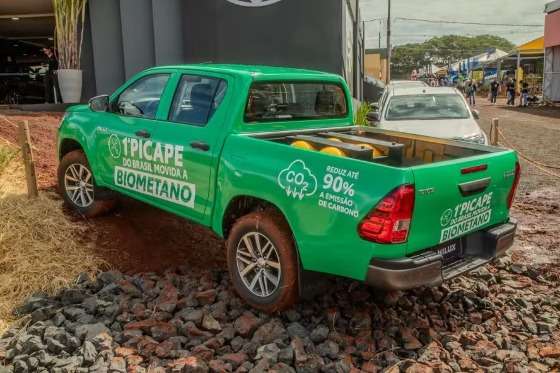 Montadora apresenta protótipo de picape movida a biometano na Agrishow