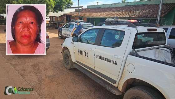 Idosa de 61 anos é executada a tiros em bar de Cáceres DALVA NUNES