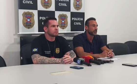 Os delegados de Polícia Civil, Marcos Sampaio e Guilherme Bertolli.