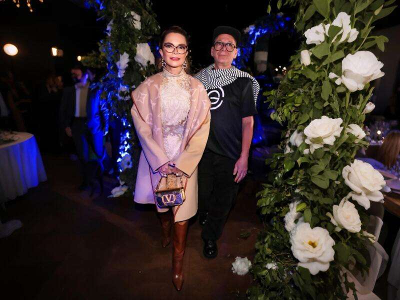 Virginia Mendes e o produtor de eventos Edson Guilherme