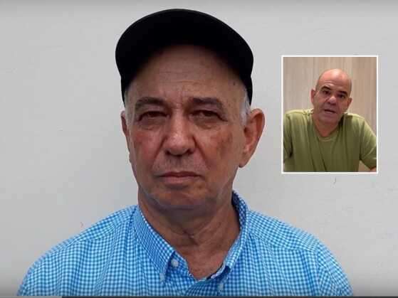 Priminho Riva foi desmentido pelo irmão, Rogério (no detalhe), em vídeo