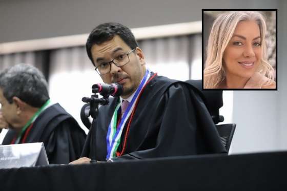 O desembargador de Justiça Hélio Nishiyama e a empresária Eliza Severino da Silva (detalhe).