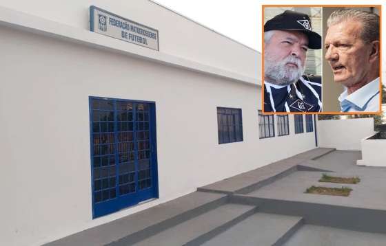 No detalhe, o empresário João Dorileo Leal e o ex-presidente da FMF, Aron Dresch.