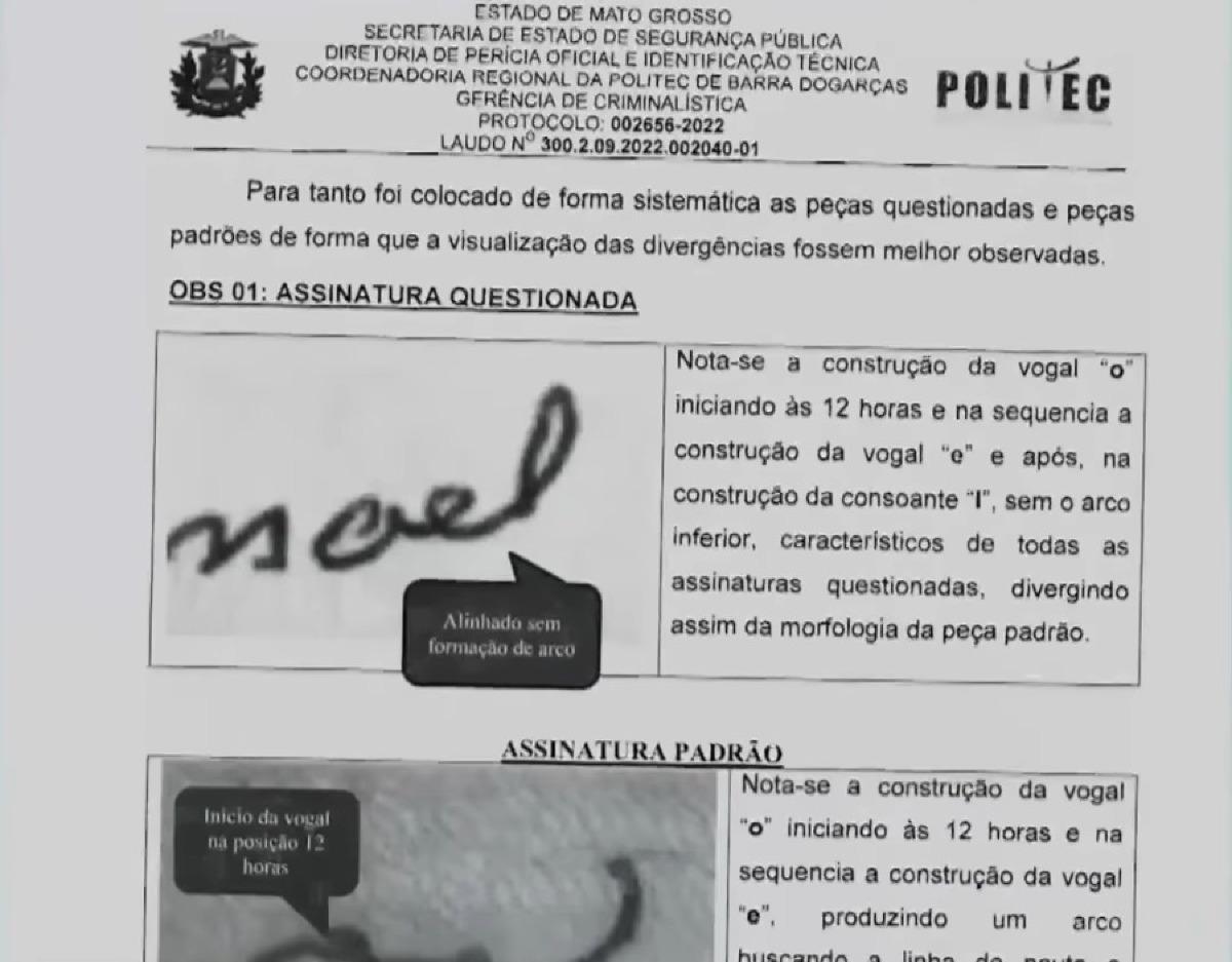 assinatura falsificada