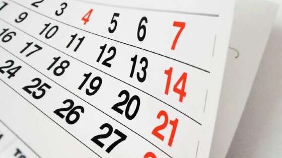 calendário feriado