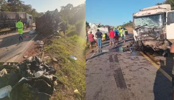 Batida entre van e carreta mata jovem e deixa passageiros feridos em MT